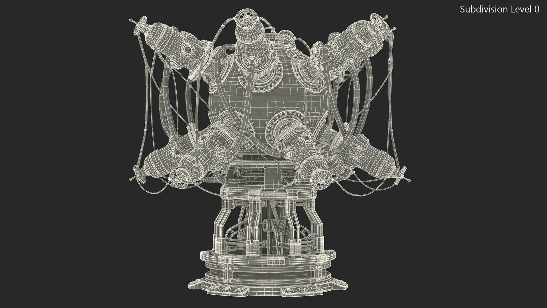 Futuristic Nuclear Reactor White 3D