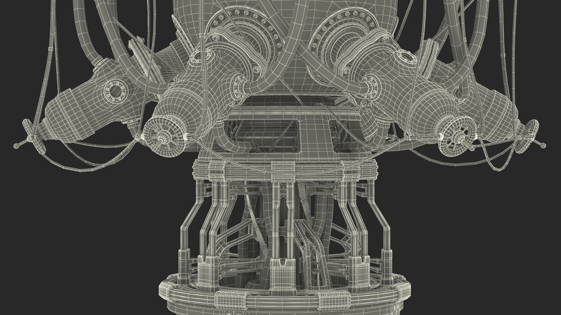 Futuristic Nuclear Reactor White 3D