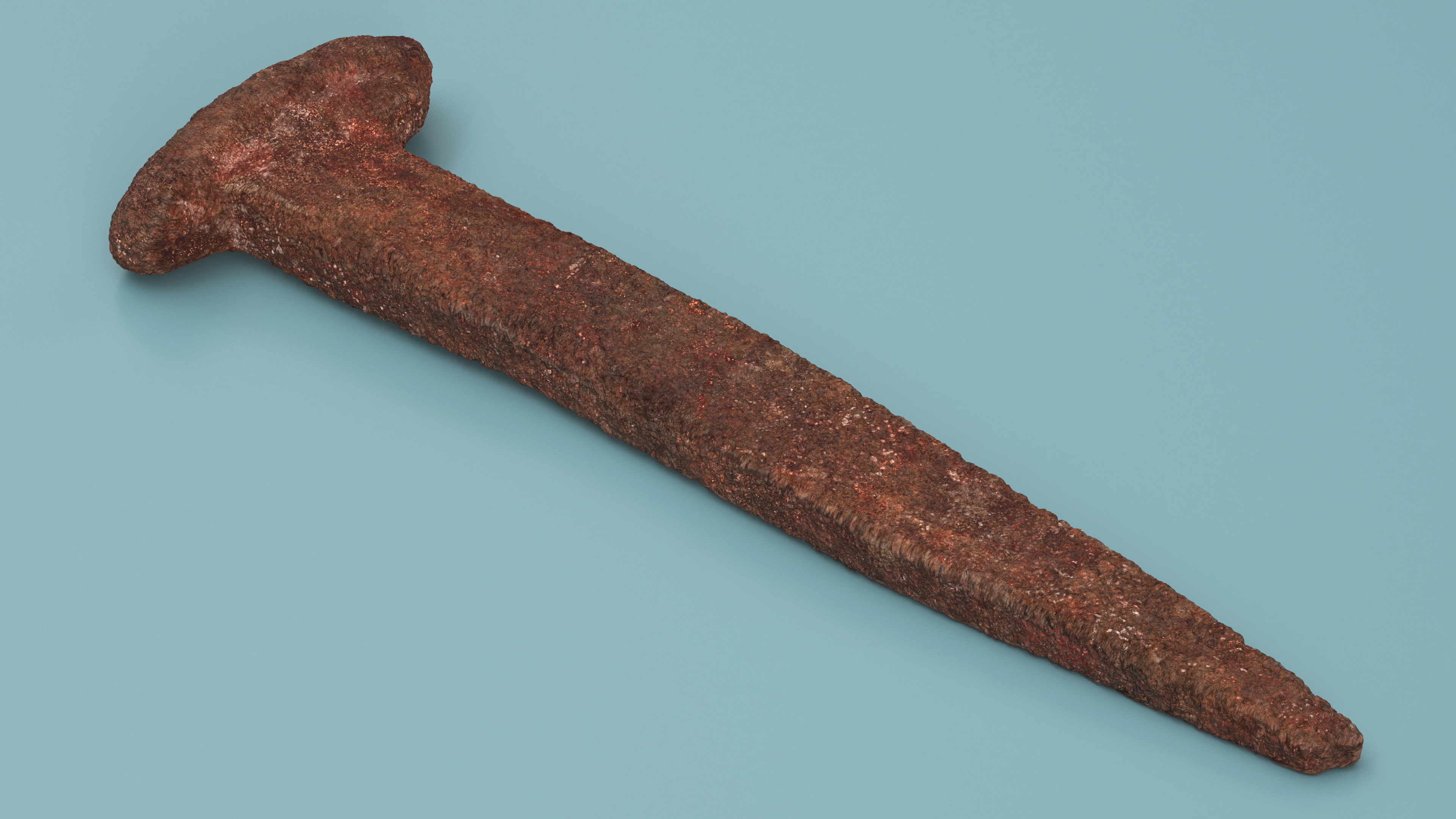 3D Antique Rusty Nail model
