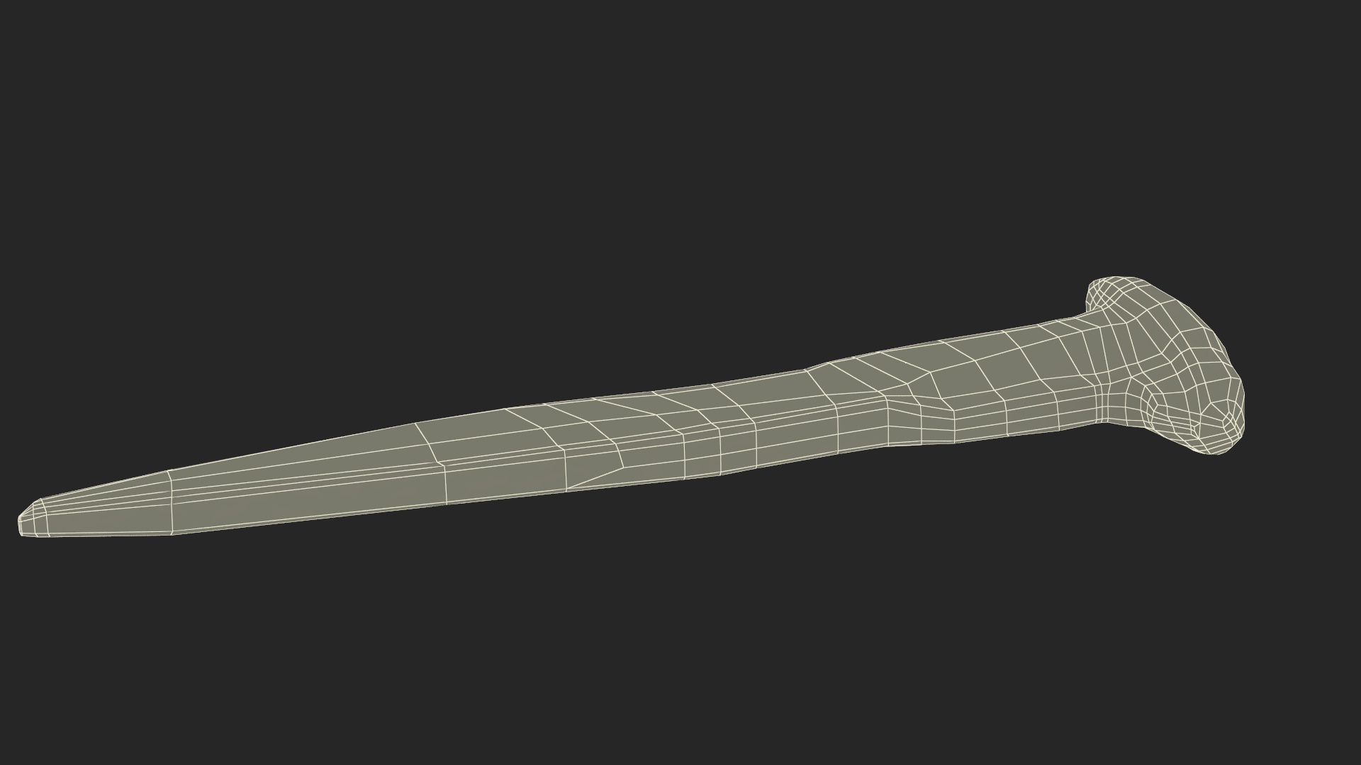 3D Antique Rusty Nail model