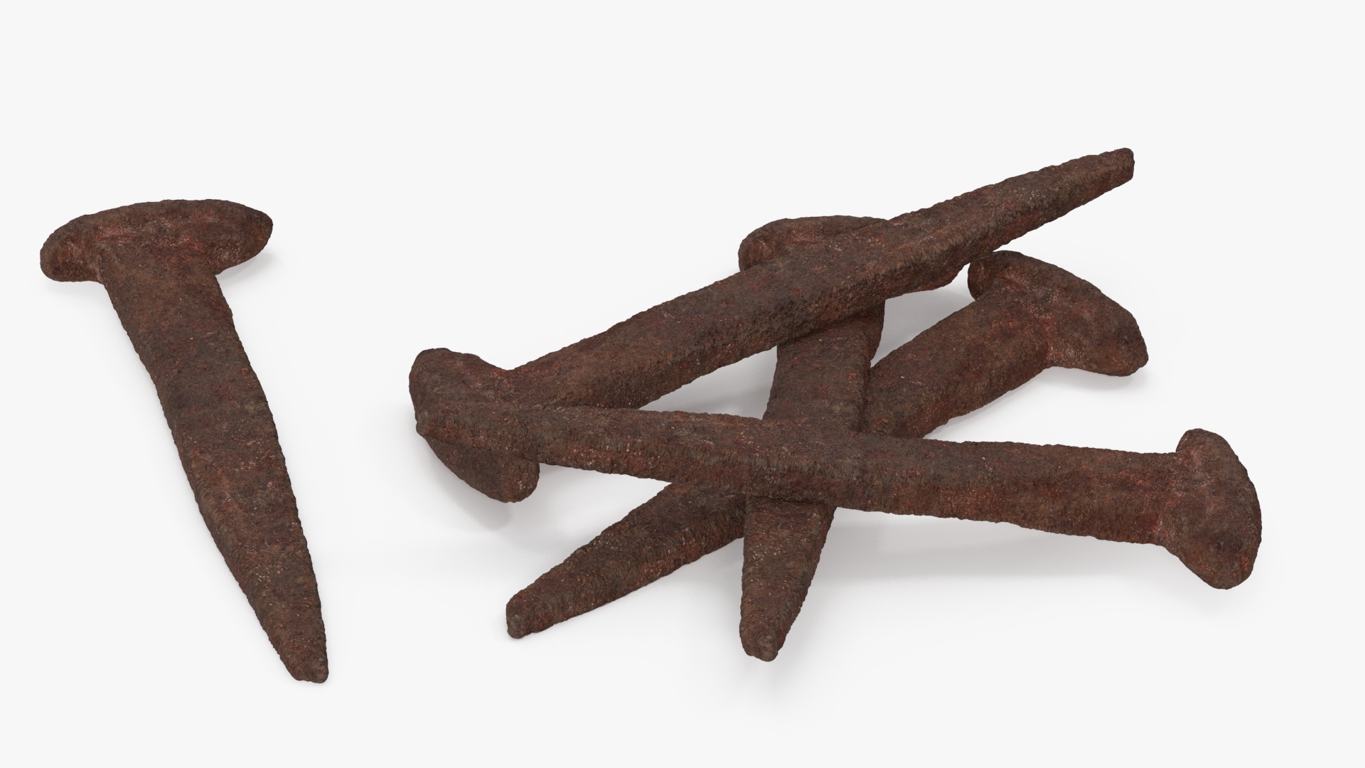3D Antique Rusty Nail model