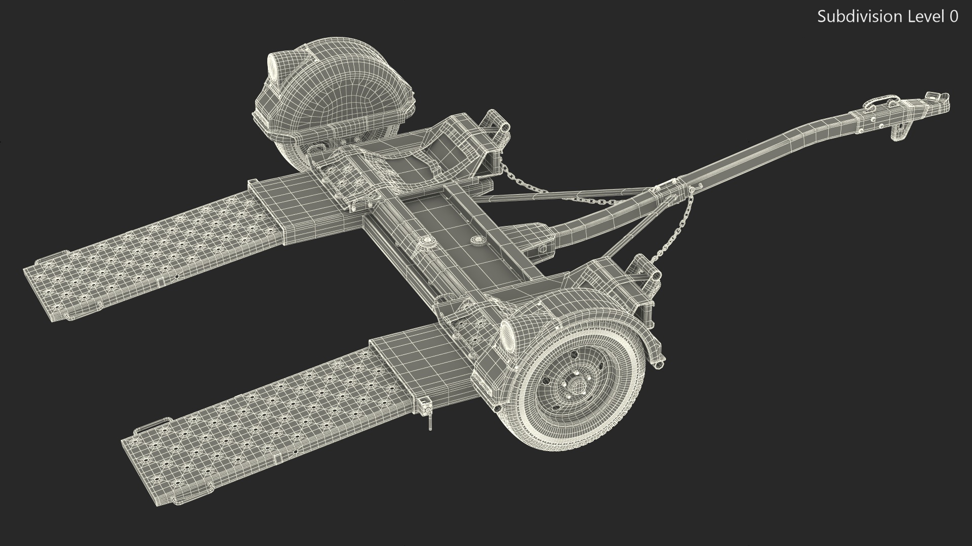3D U-Haul Axle Tow Dolly