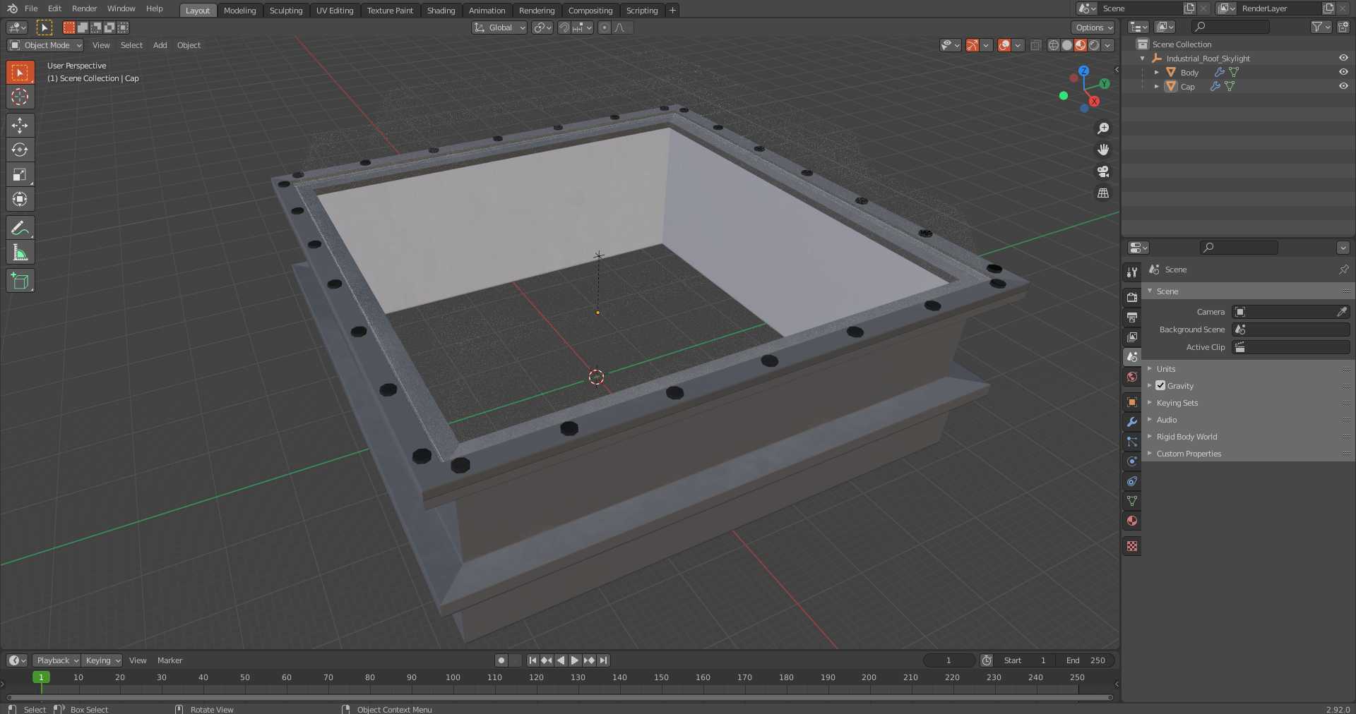 Industrial Roof Skylight 3D model