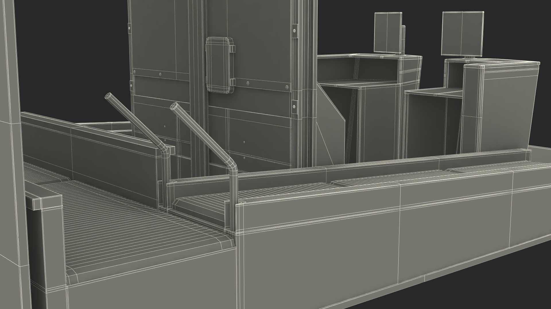 3D Airport Check-In Desk