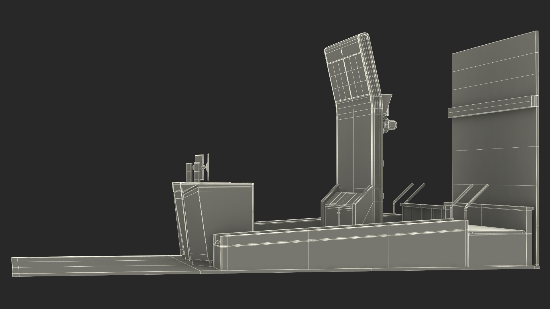 3D Airport Check-In Desk