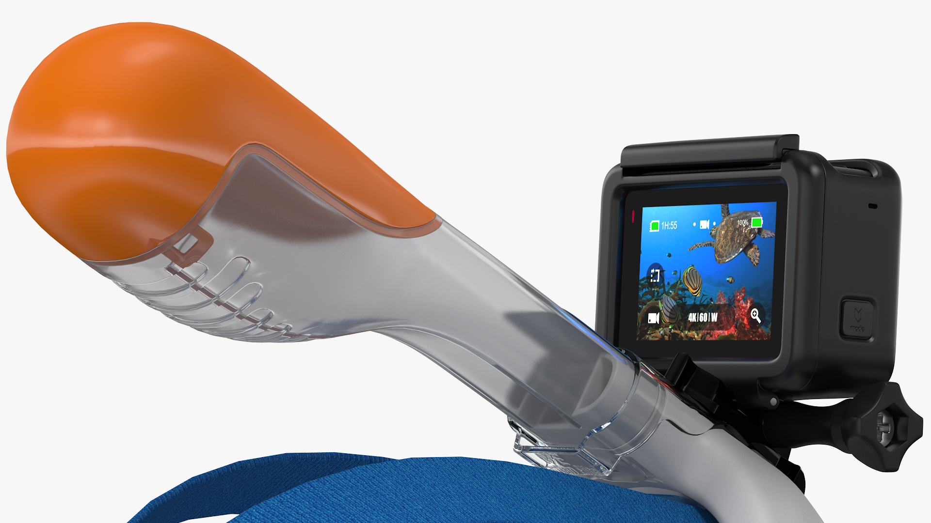 3D model Tribord Subea Full Face Snorkeling Mask with GoPro Hero