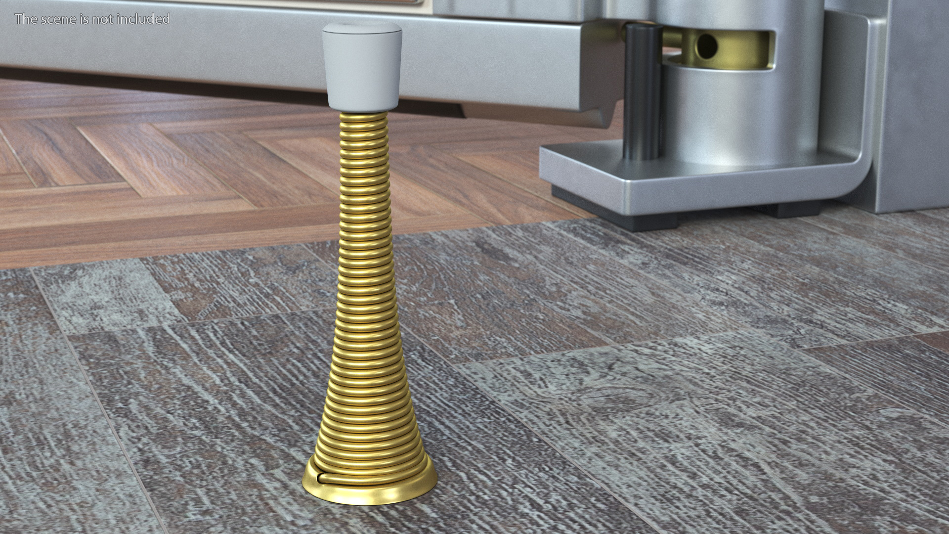 Spring Door Stopper Gold 3D model