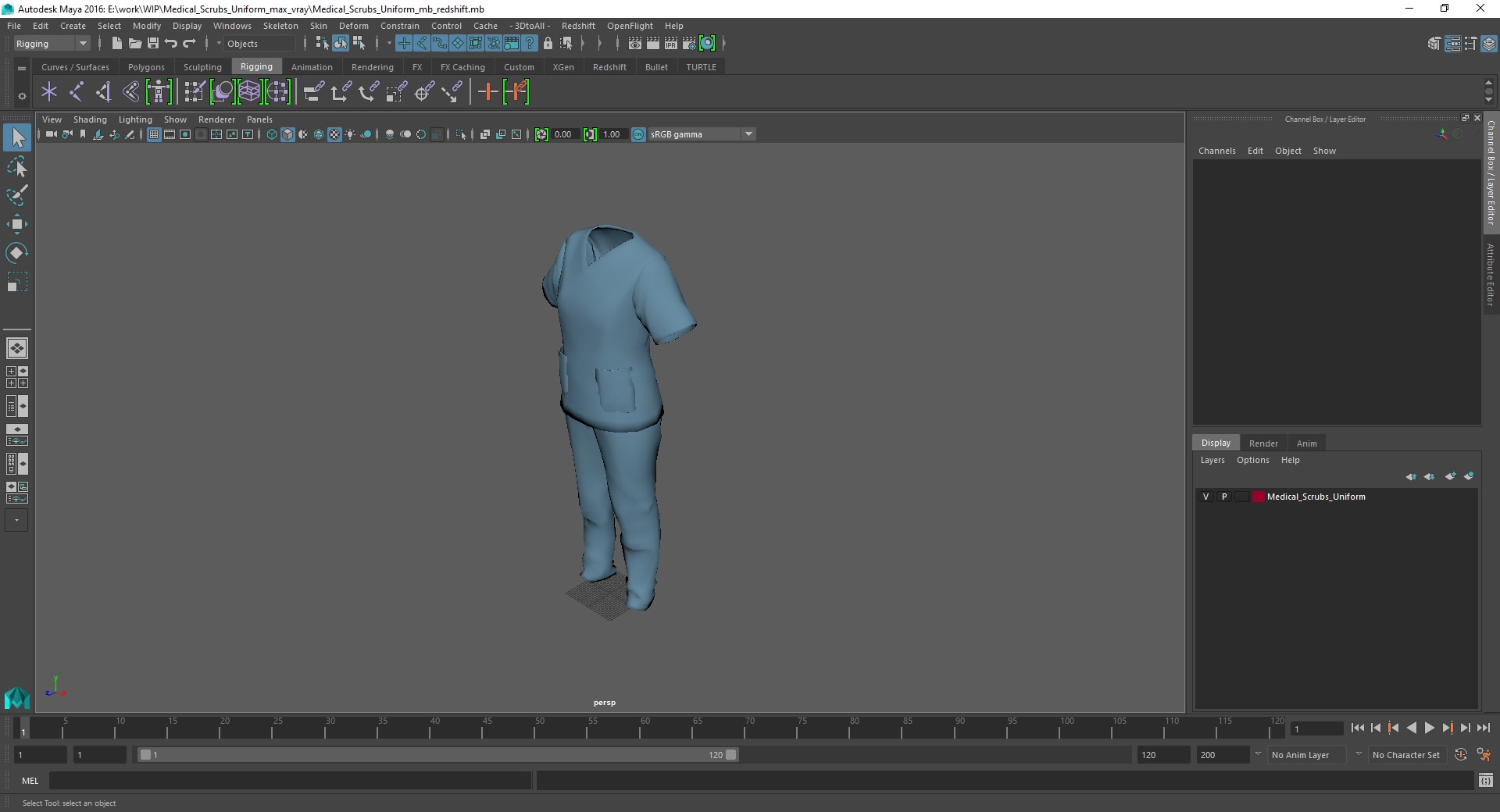 Medical Scrubs Uniform 3D