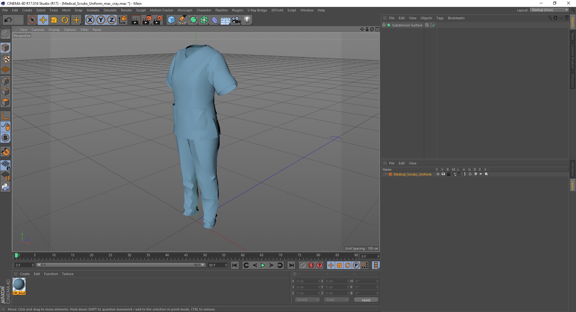 Medical Scrubs Uniform 3D