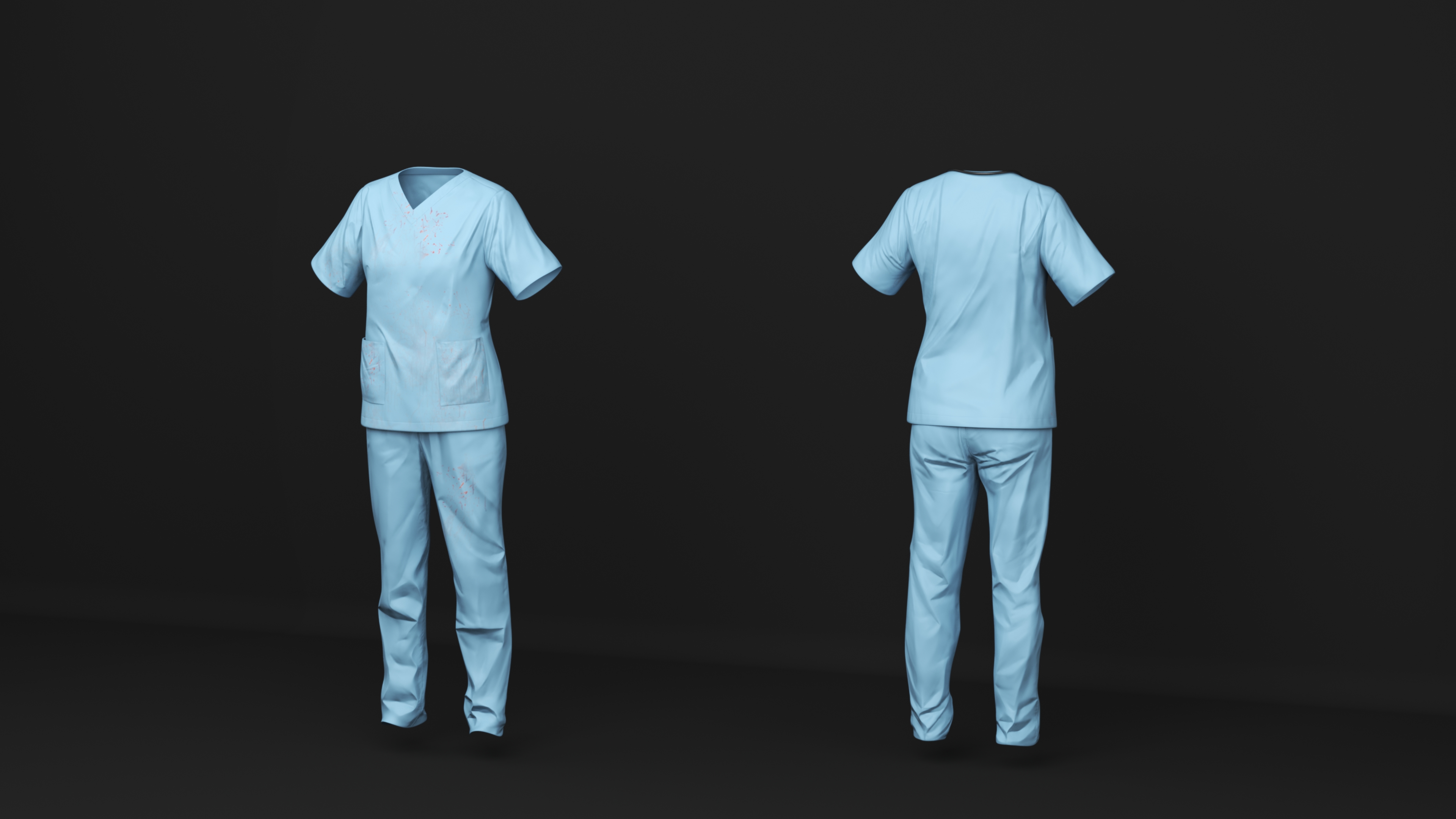 Medical Scrubs Uniform 3D