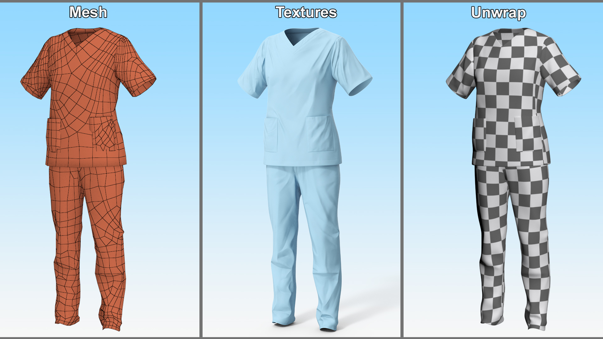 Medical Scrubs Uniform 3D