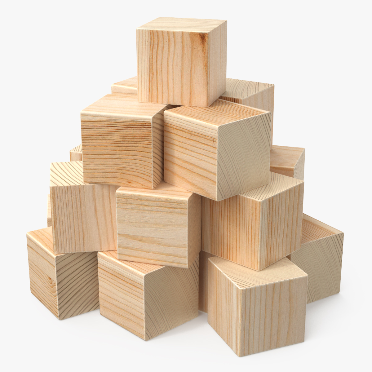 Baby Wood Blocks 3D model preview