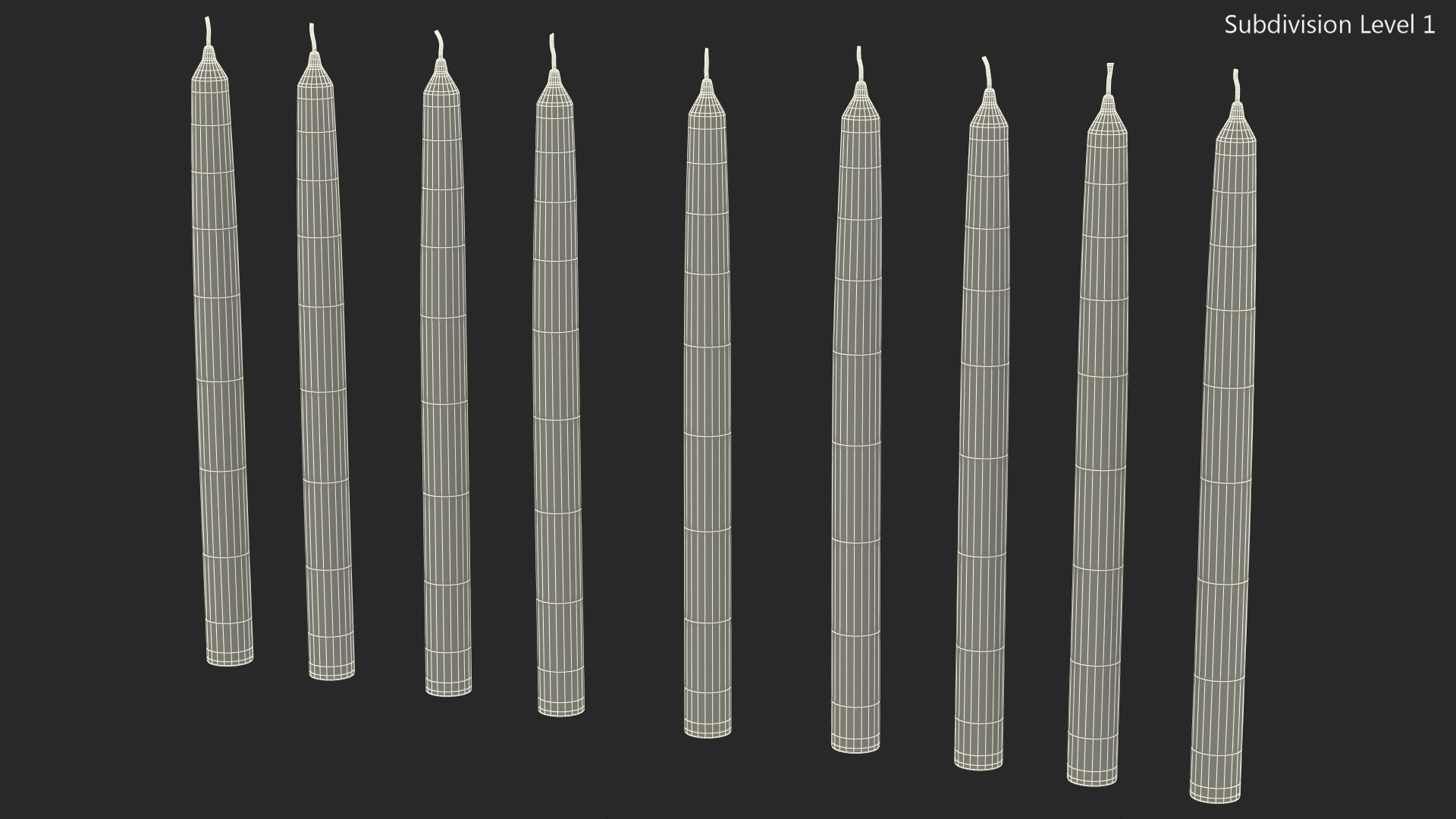 3D model Colored Candles