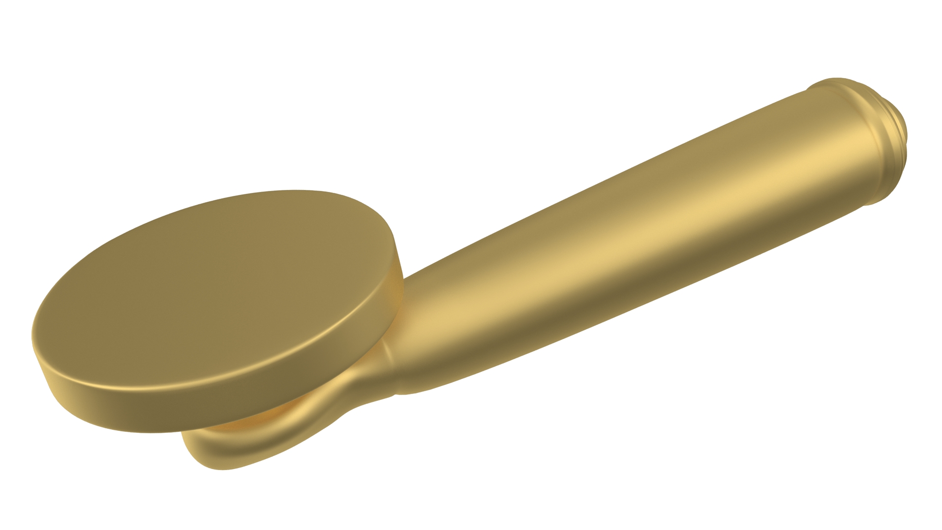 3D Door Handle Swivel Straight Round Gold model
