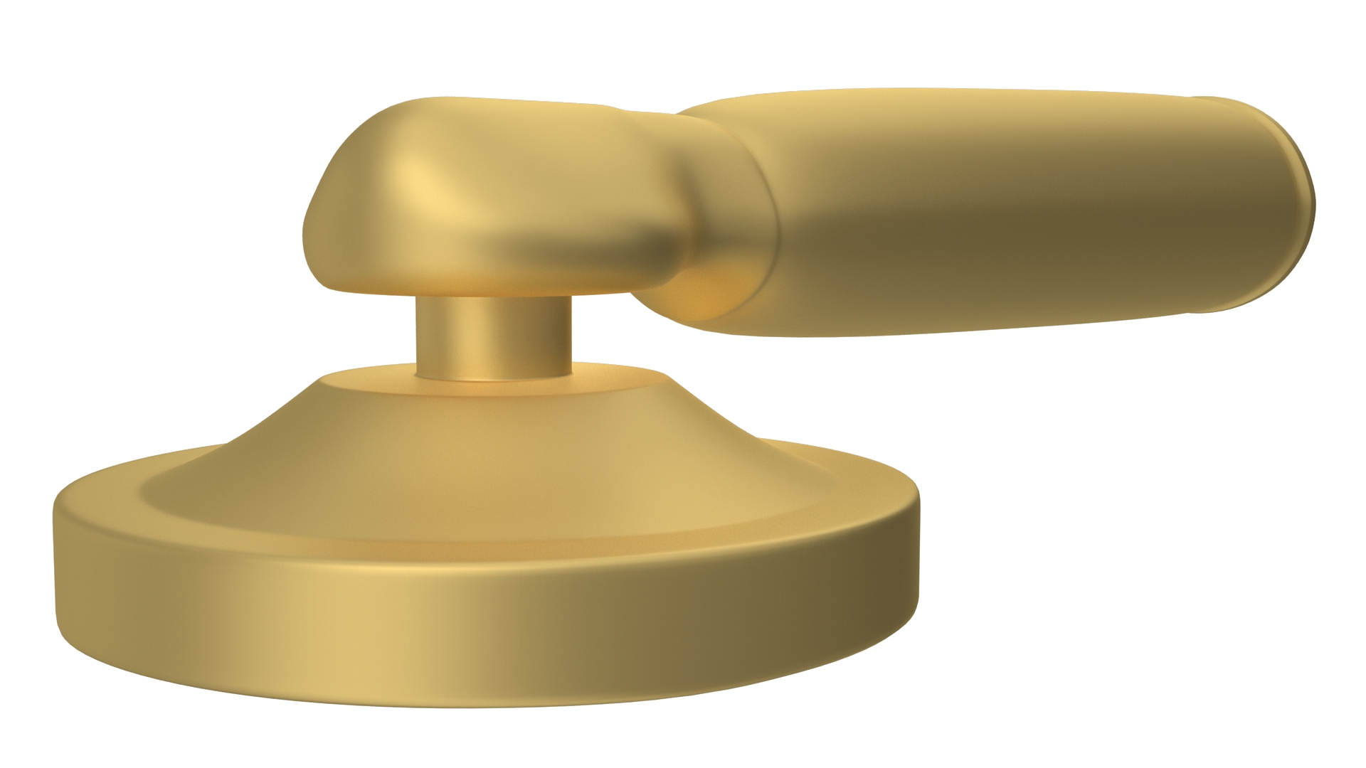 3D Door Handle Swivel Straight Round Gold model