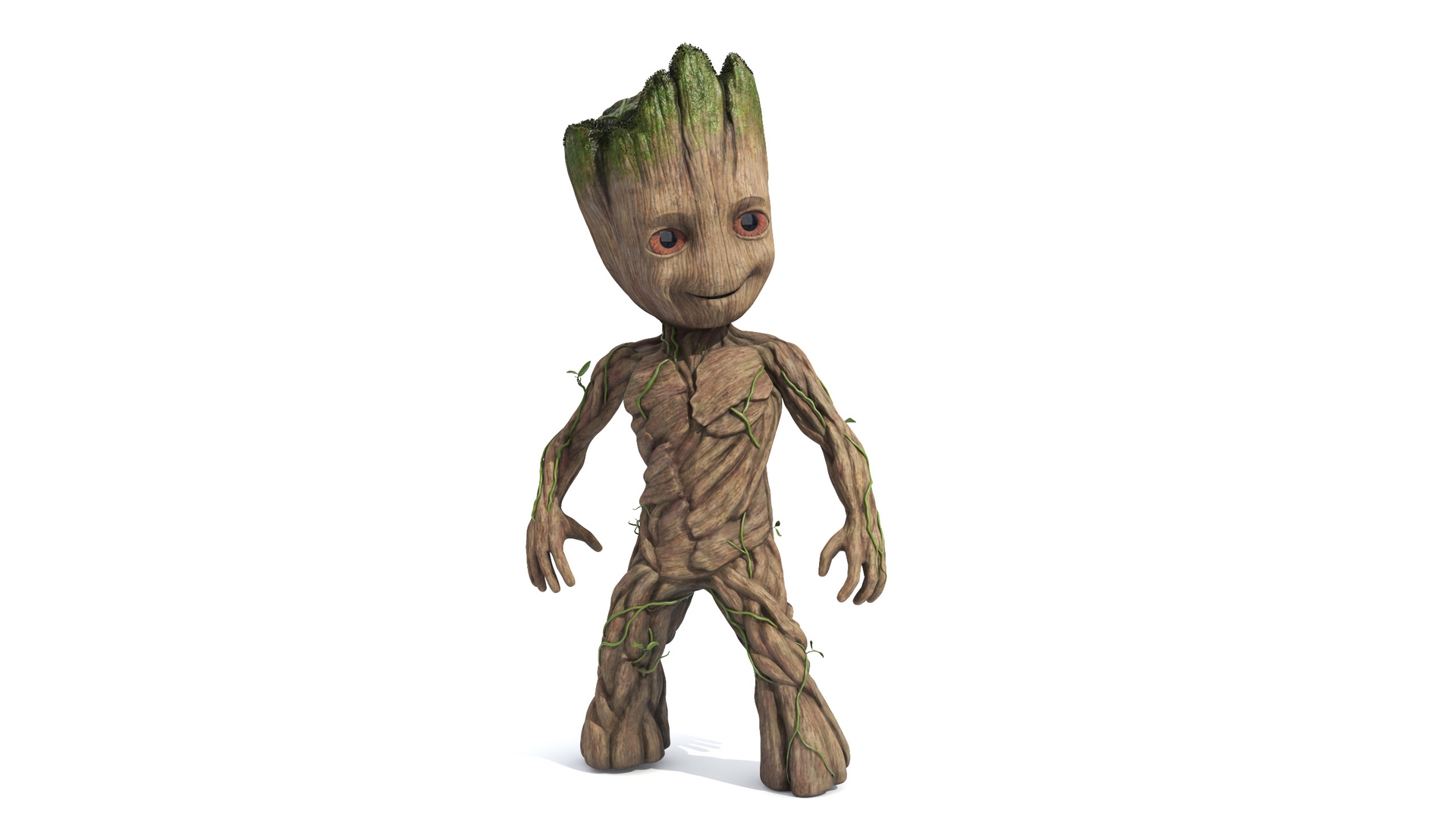 Little Groot Character in Standing Pose 3D model