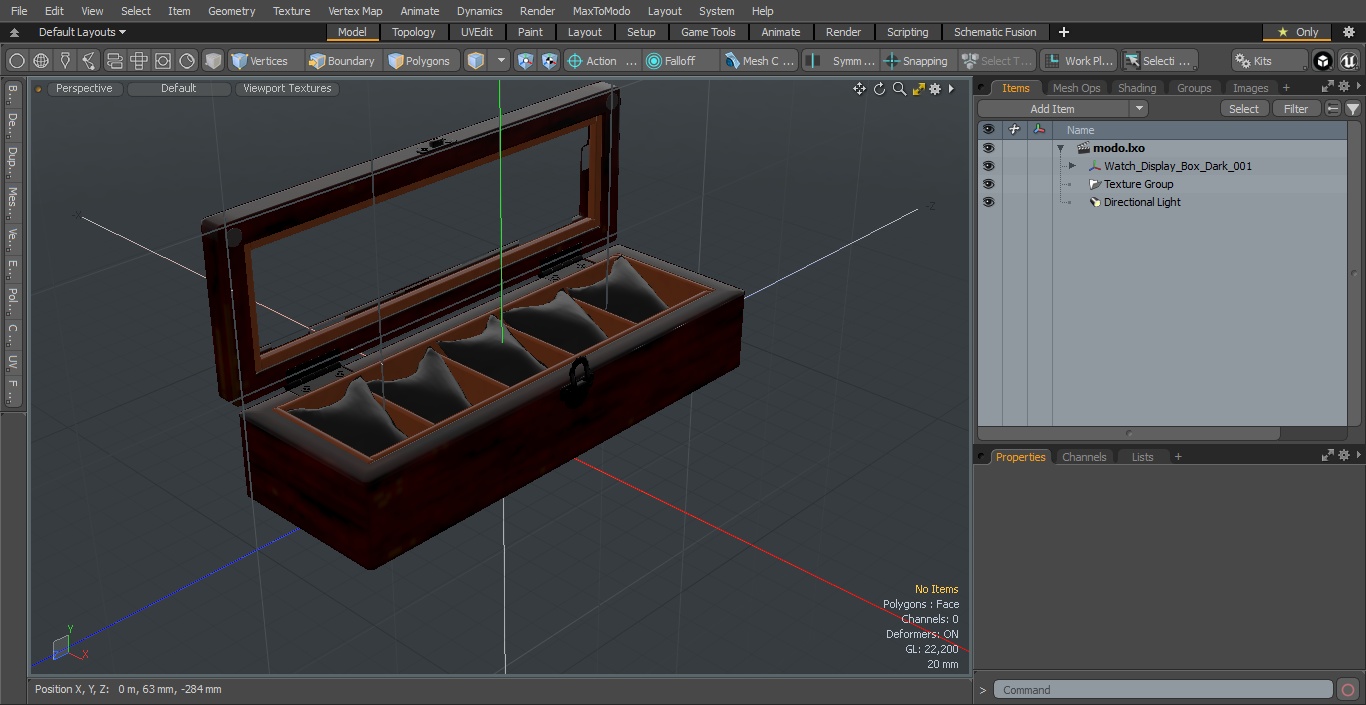 Watch Display Box Dark 3D