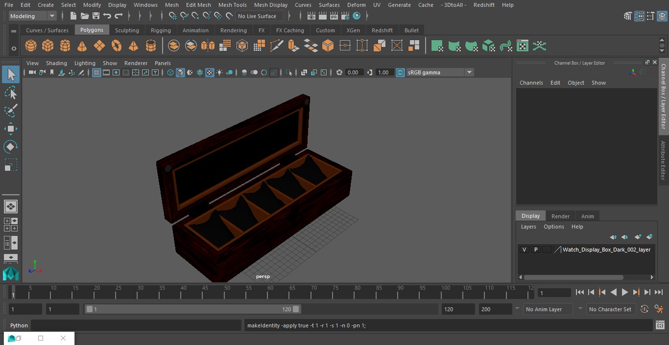 Watch Display Box Dark 3D