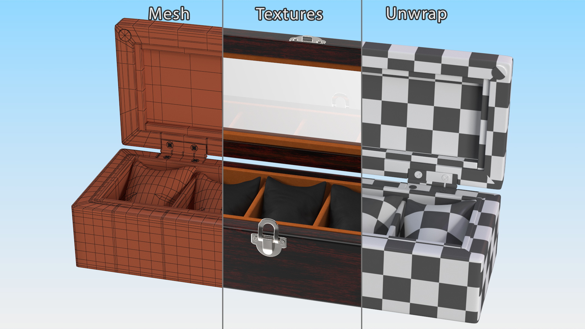Watch Display Box Dark 3D