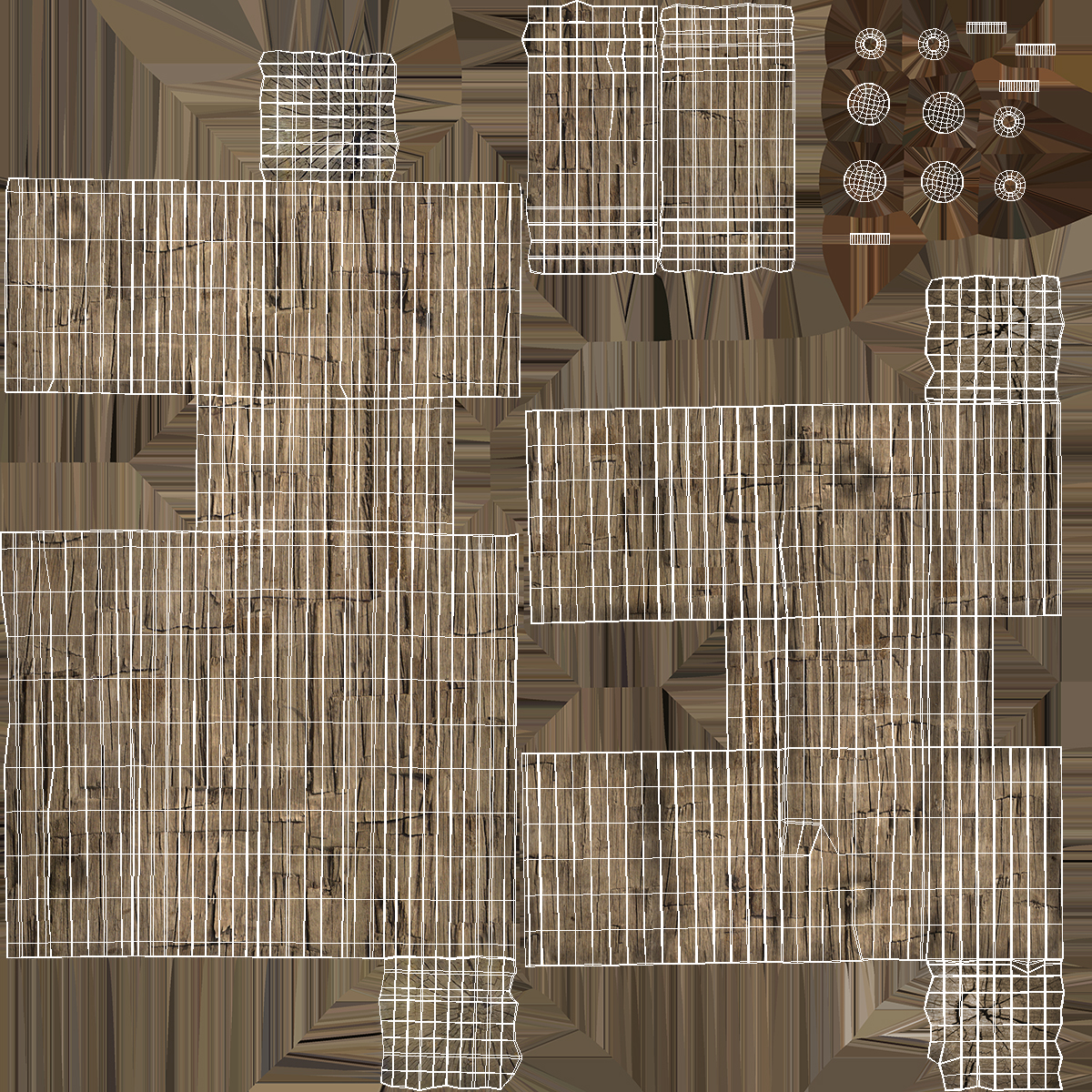 3D Old Wooden Cross
