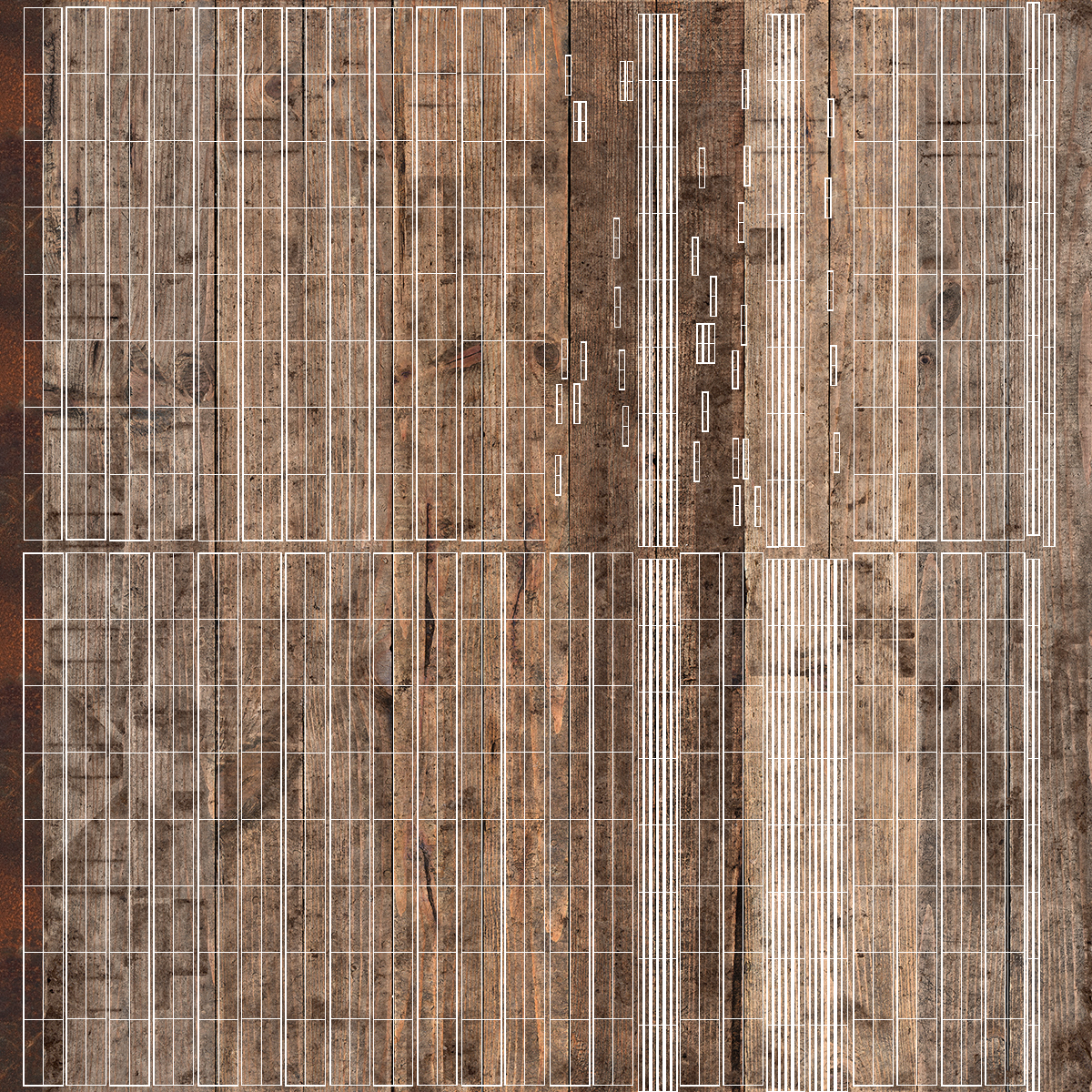 3D model Old Wooded Planks Storage