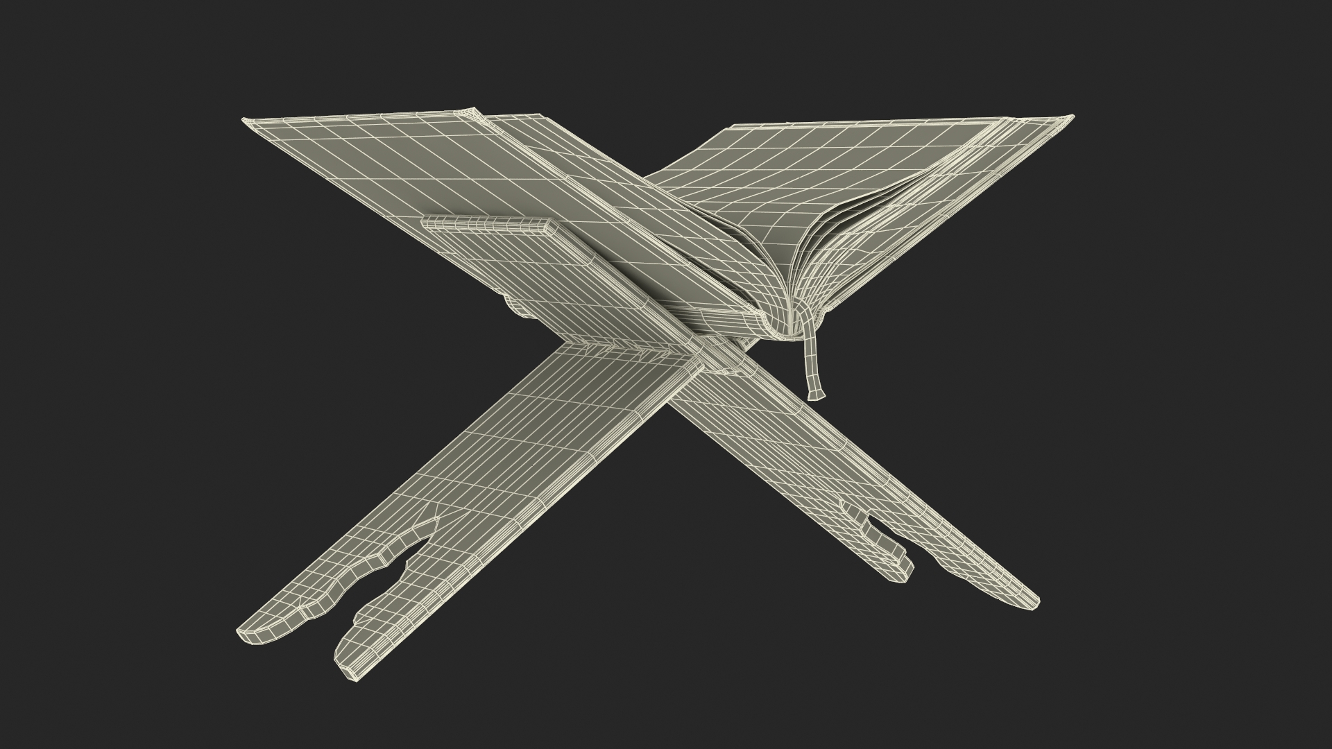Holy Quran on Stand Blue Open 3D model