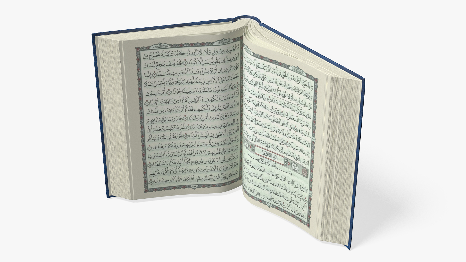 Holy Quran on Stand Blue Open 3D model