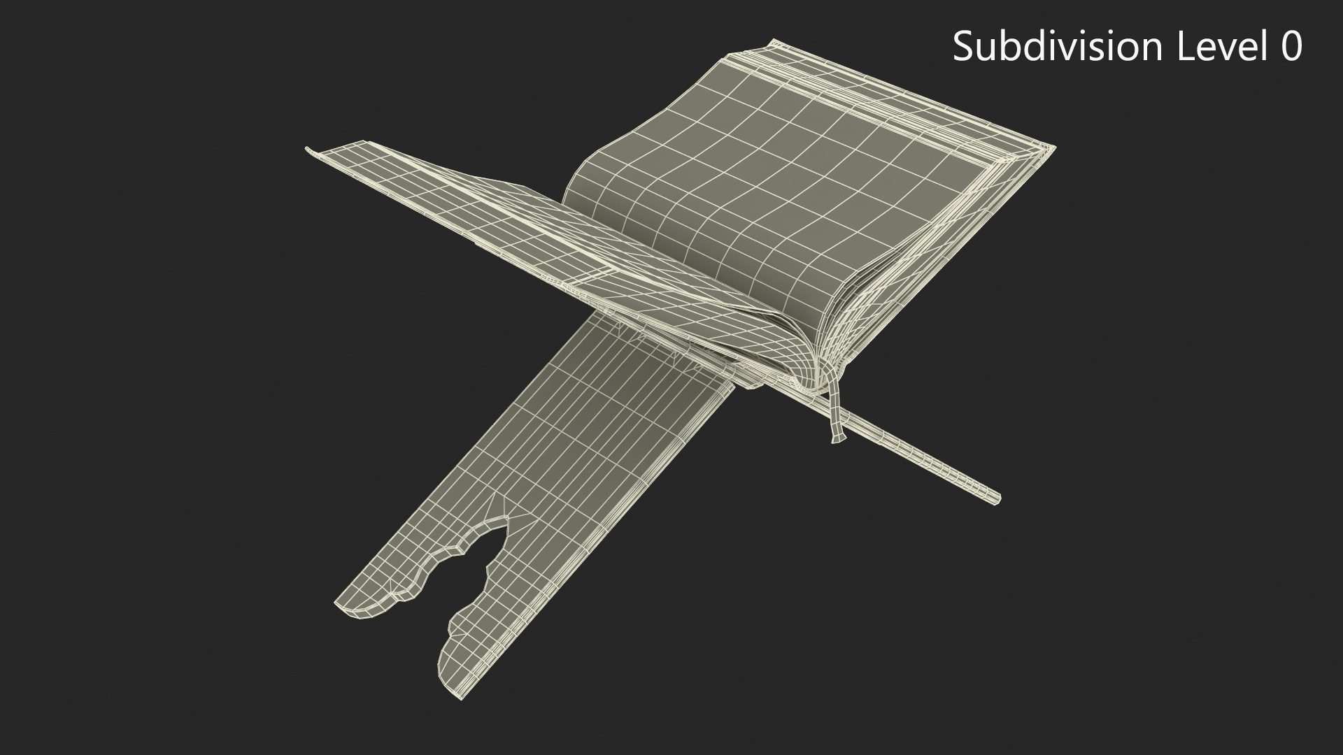 Holy Quran on Stand Blue Open 3D model