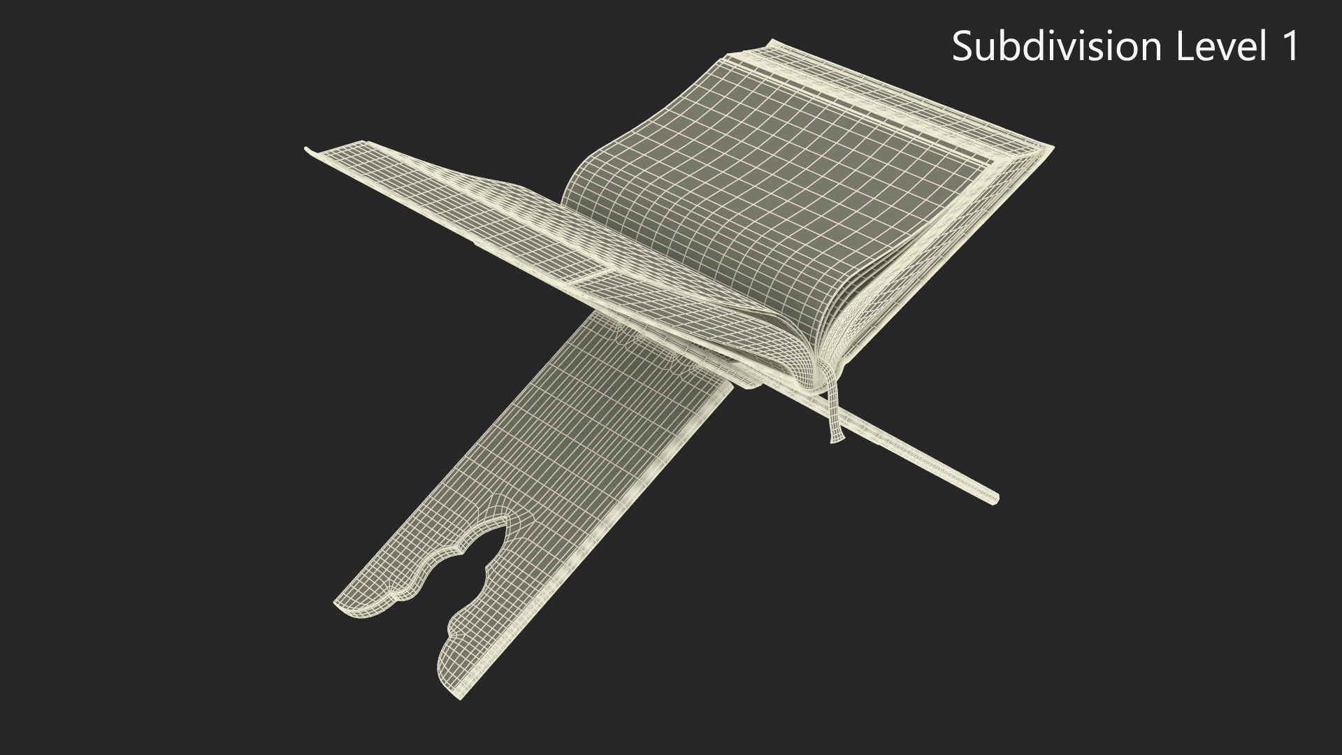 Holy Quran on Stand Blue Open 3D model
