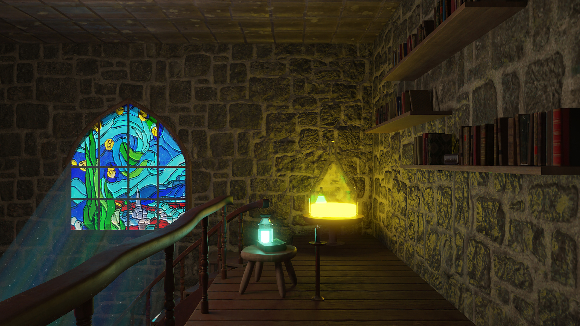 3D Alchemist Working in Laboratory