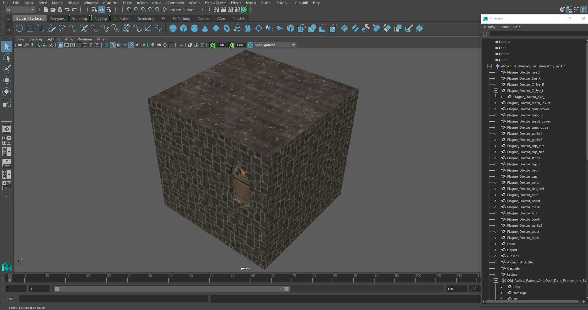 3D Alchemist Working in Laboratory