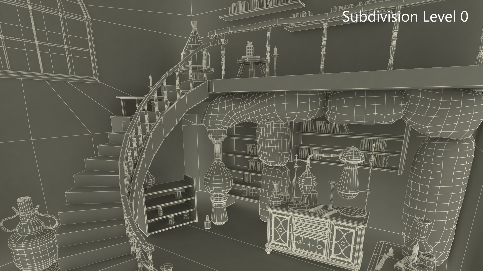 3D Alchemist Working in Laboratory