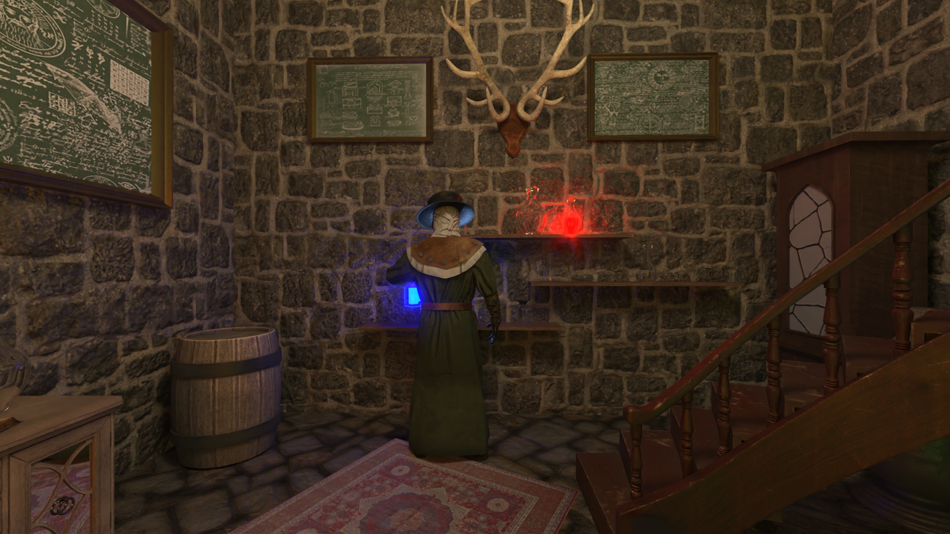 3D Alchemist Working in Laboratory