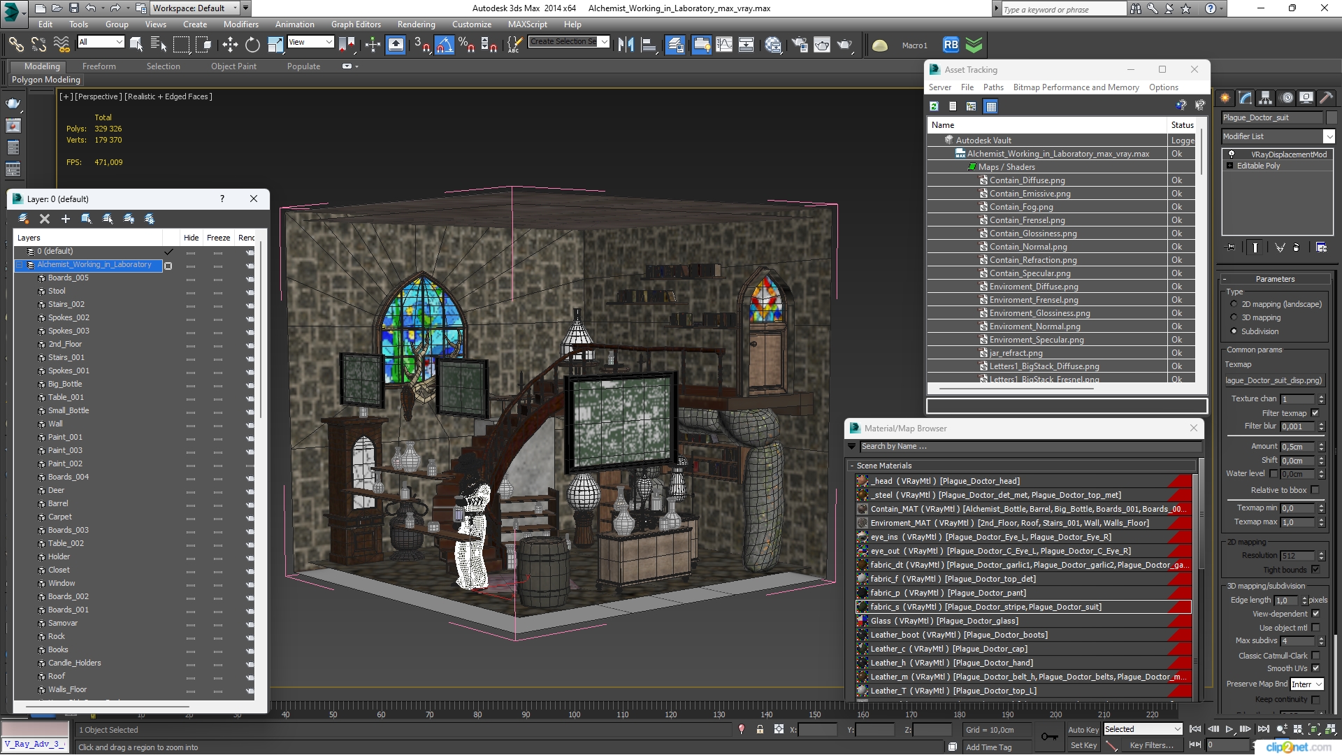 3D Alchemist Working in Laboratory