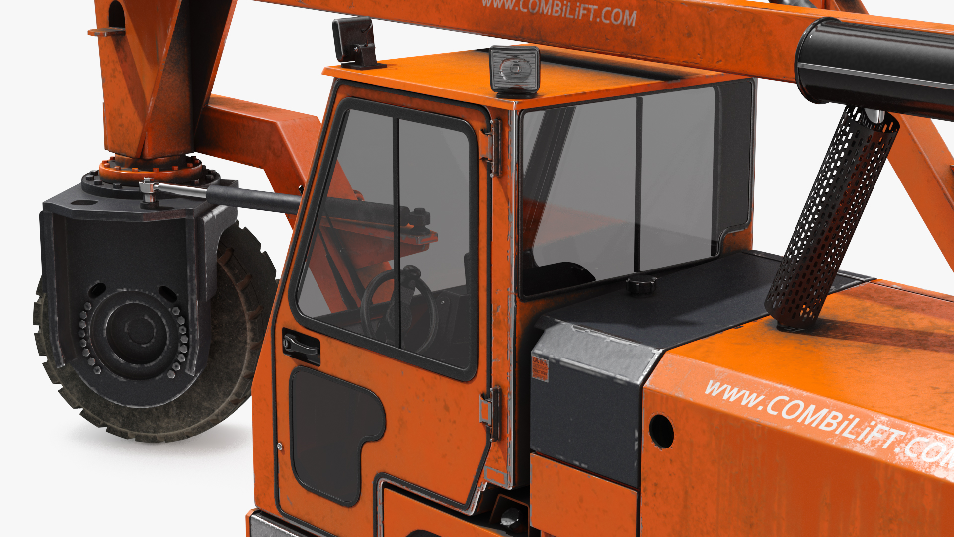 3D Combi-SC Straddle Carrier Dirty Rigged model