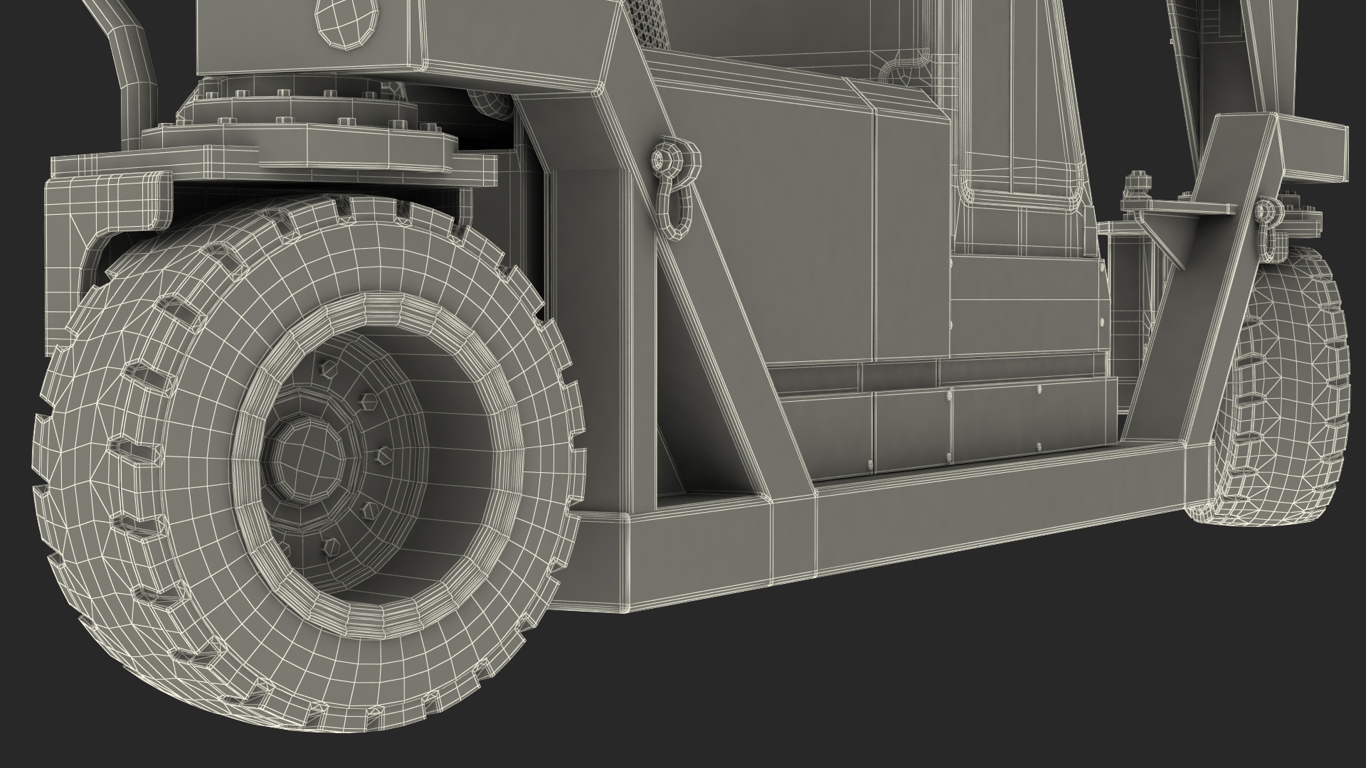 3D Combi-SC Straddle Carrier Dirty Rigged model