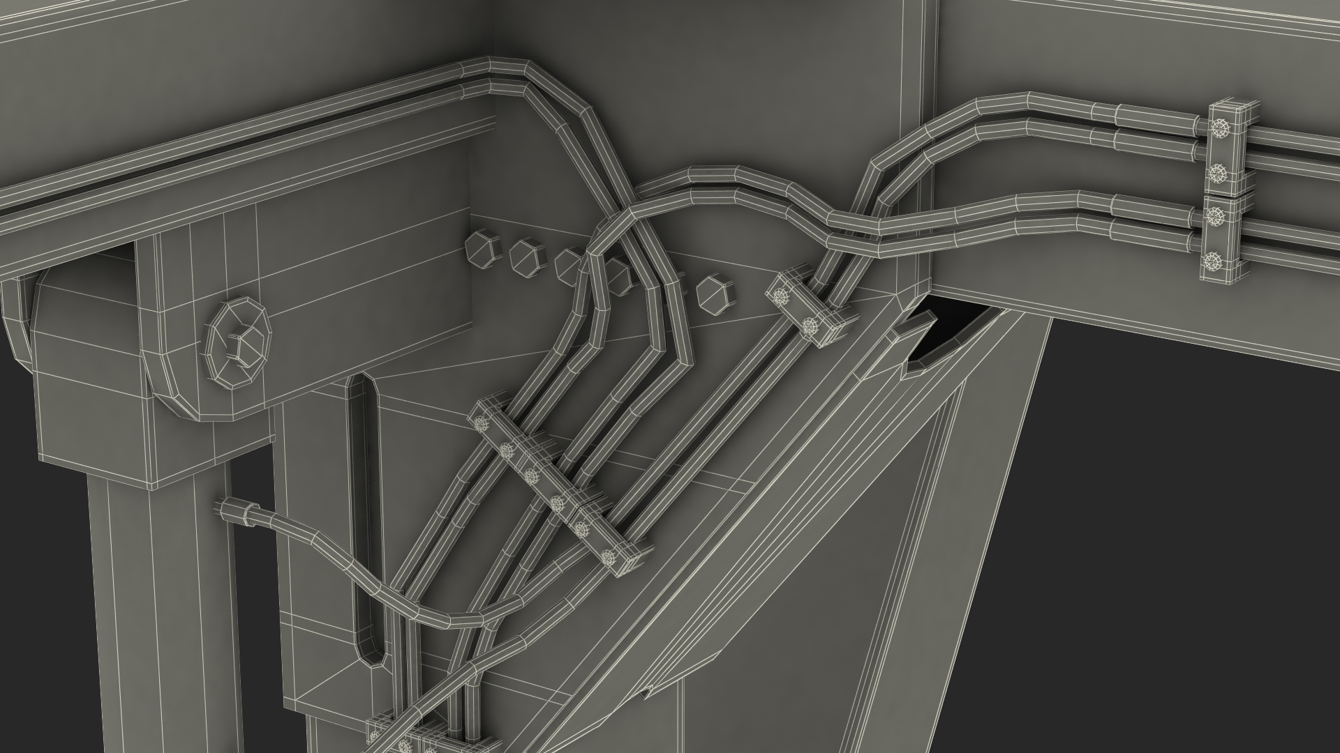 3D Combi-SC Straddle Carrier Dirty Rigged model