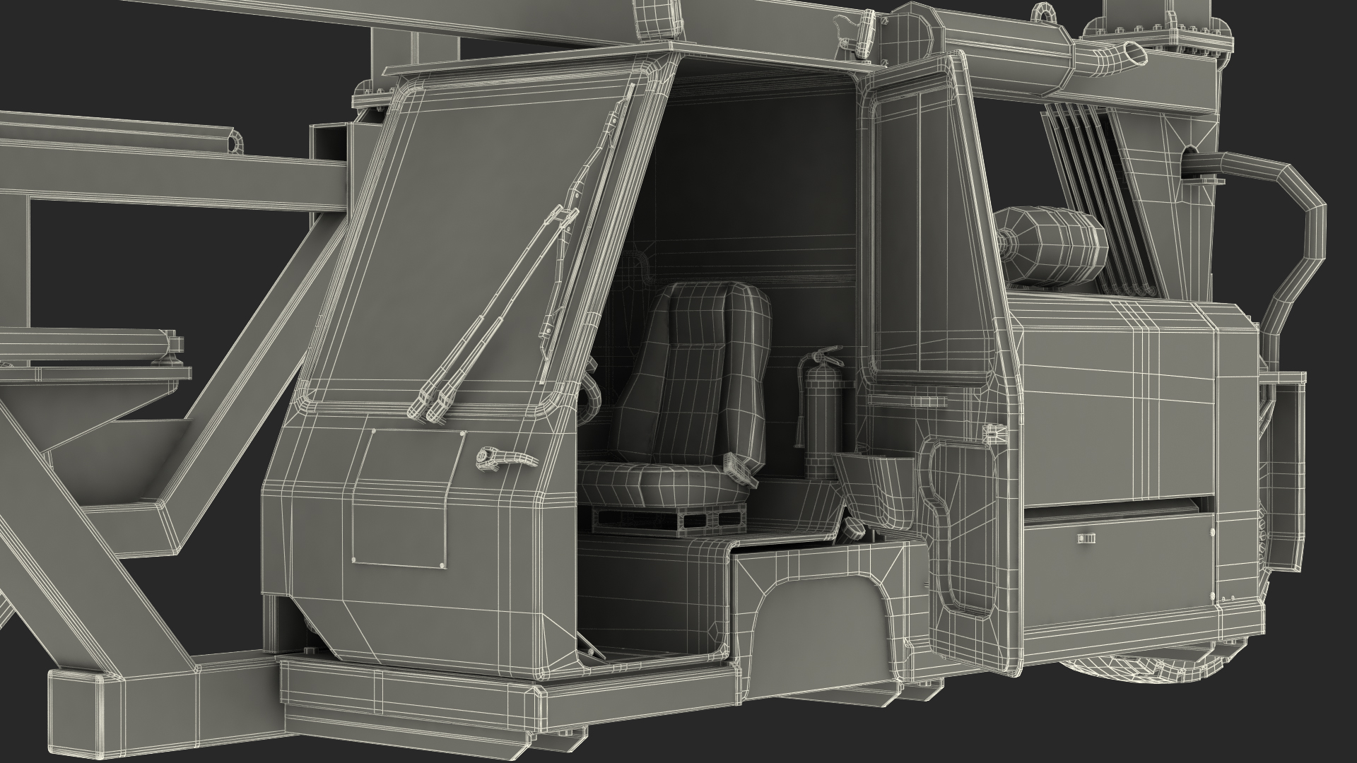 3D Combi-SC Straddle Carrier Dirty Rigged model