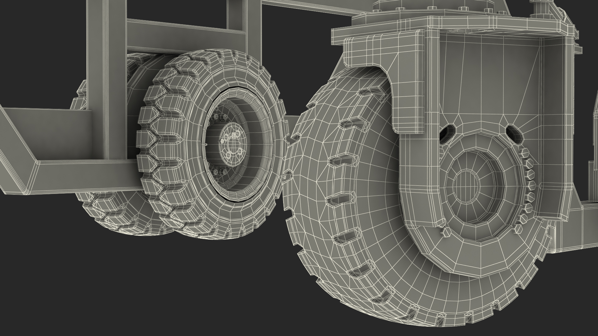 3D Combi-SC Straddle Carrier Dirty Rigged model