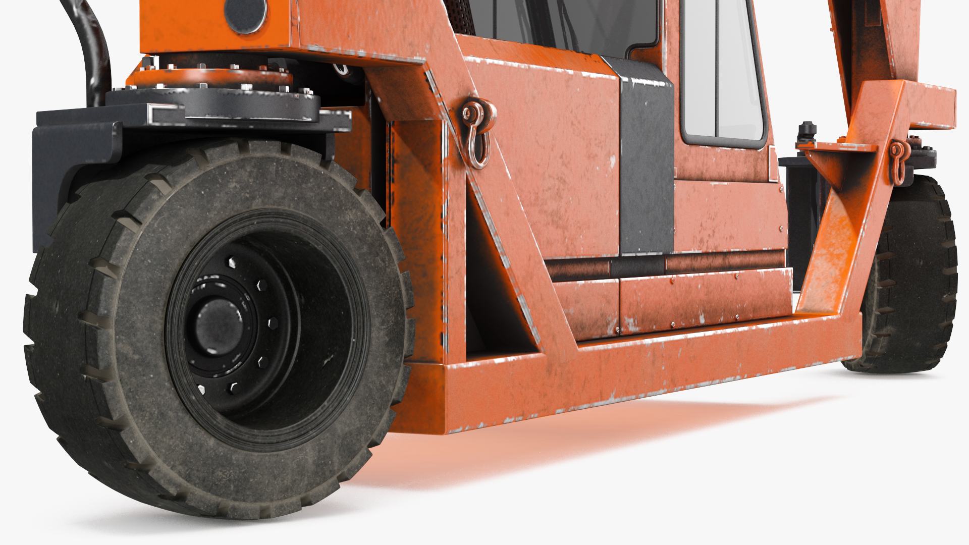 3D Combi-SC Straddle Carrier Dirty Rigged model