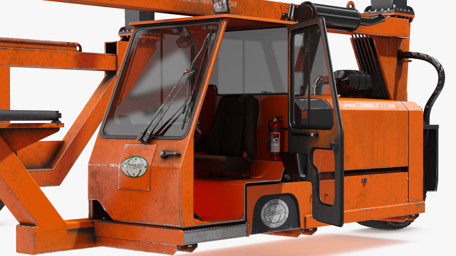 3D Combi-SC Straddle Carrier Dirty Rigged model