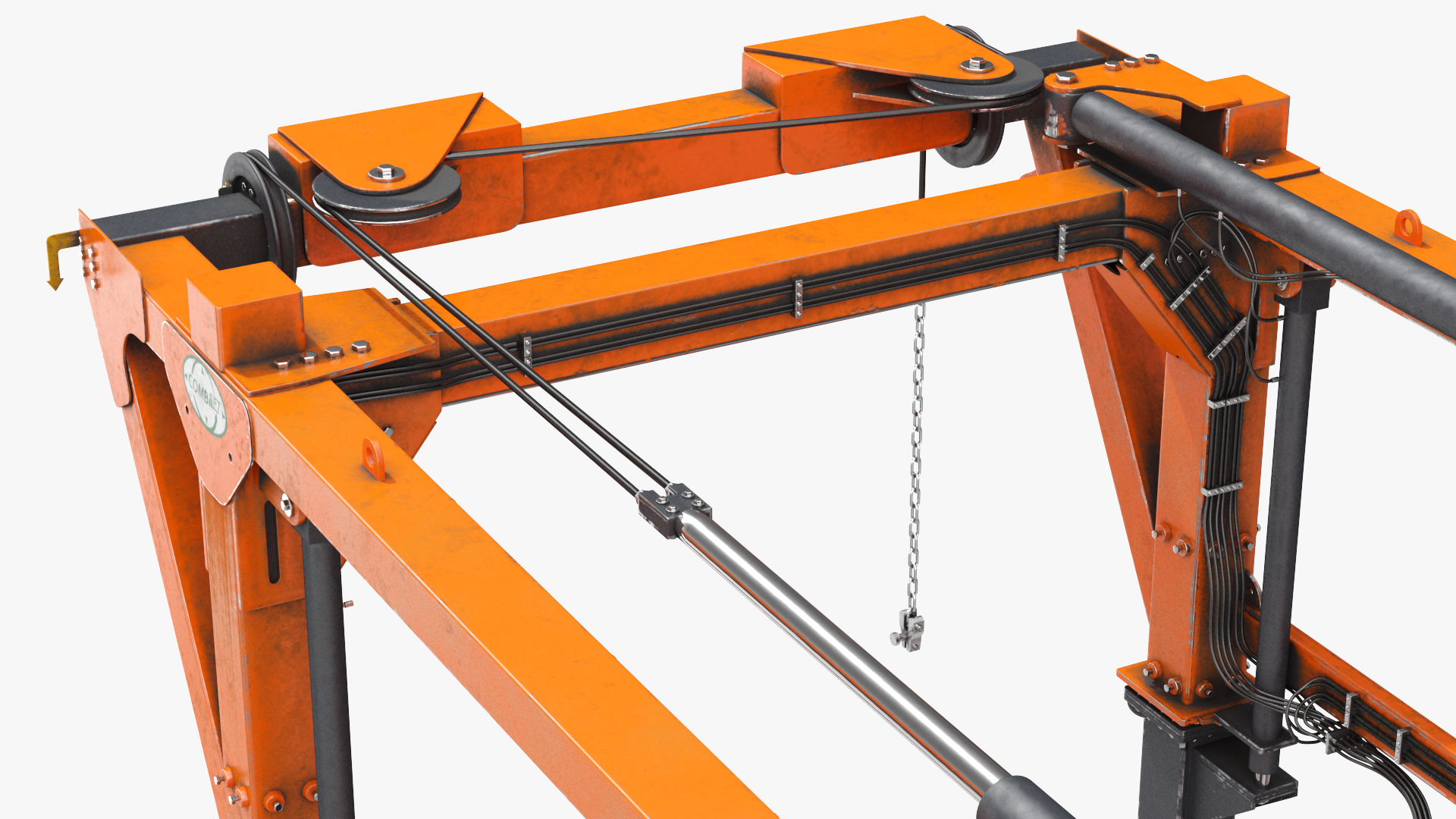3D Combi-SC Straddle Carrier Dirty Rigged model