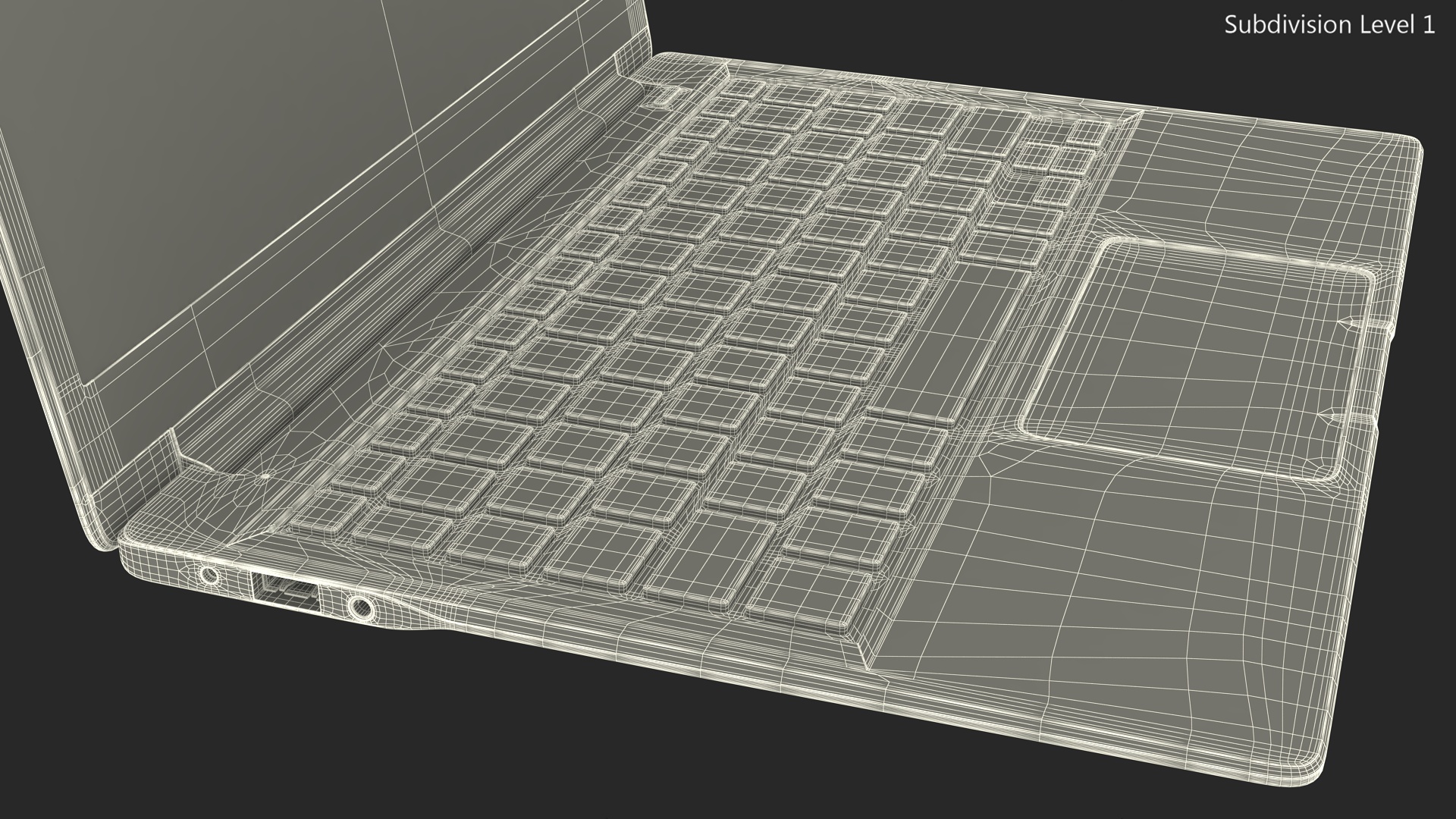 3D Modern Laptop model