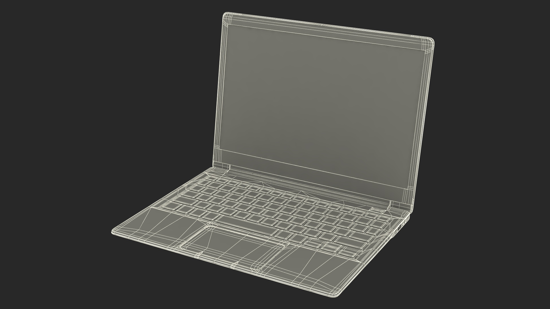 3D Modern Laptop model