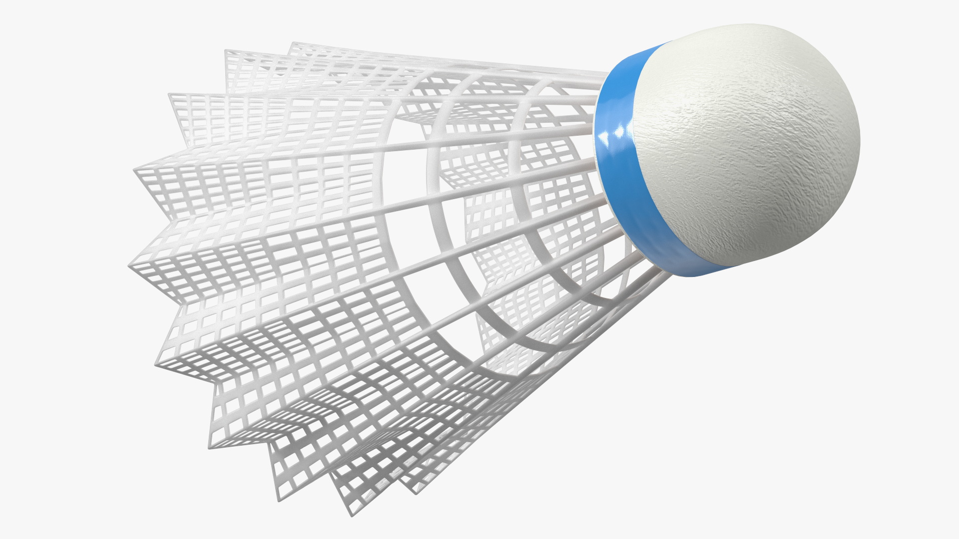 3D Two Blue Badminton Rackets with Plastic Shuttlecock
