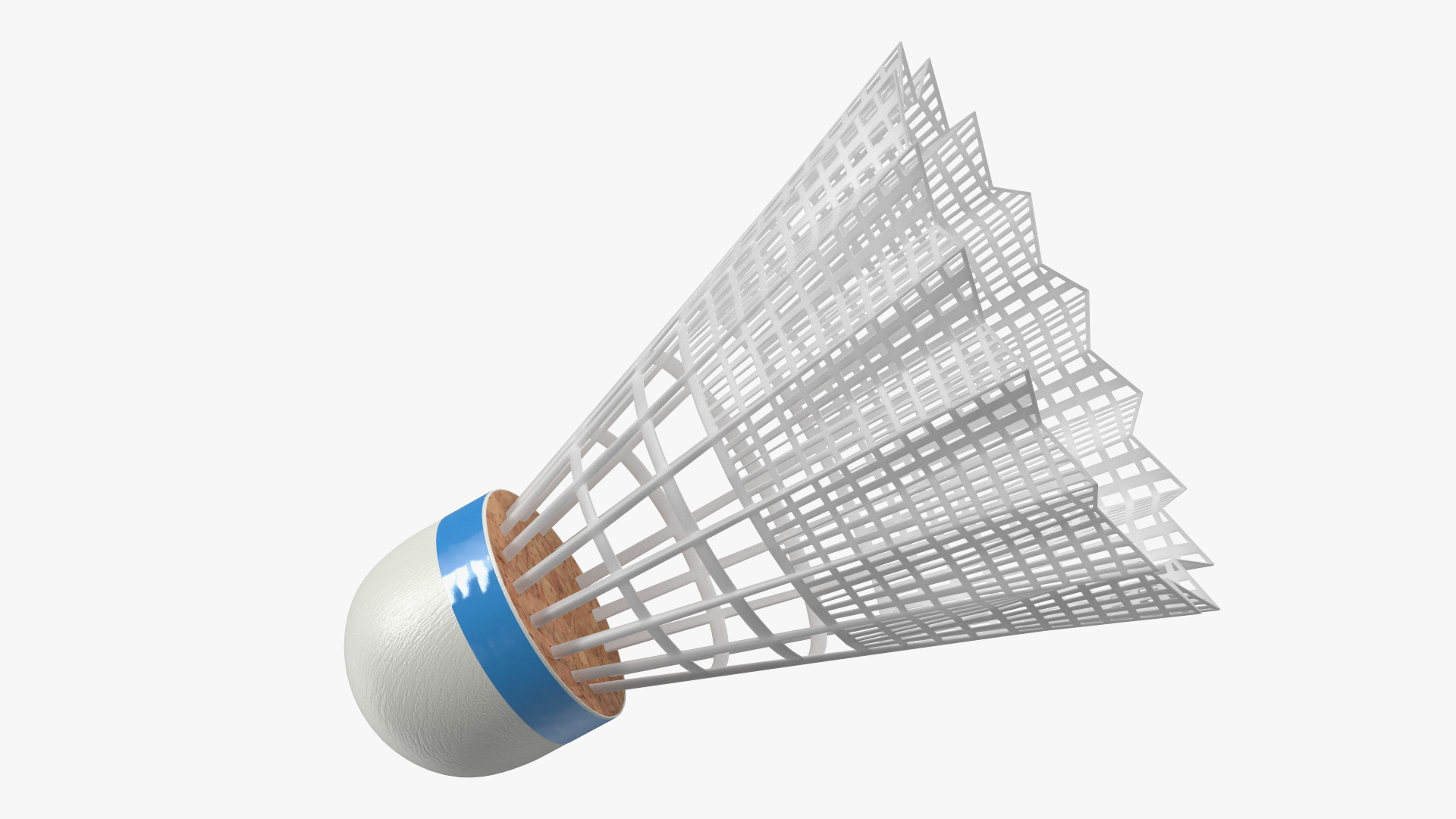 3D Two Blue Badminton Rackets with Plastic Shuttlecock