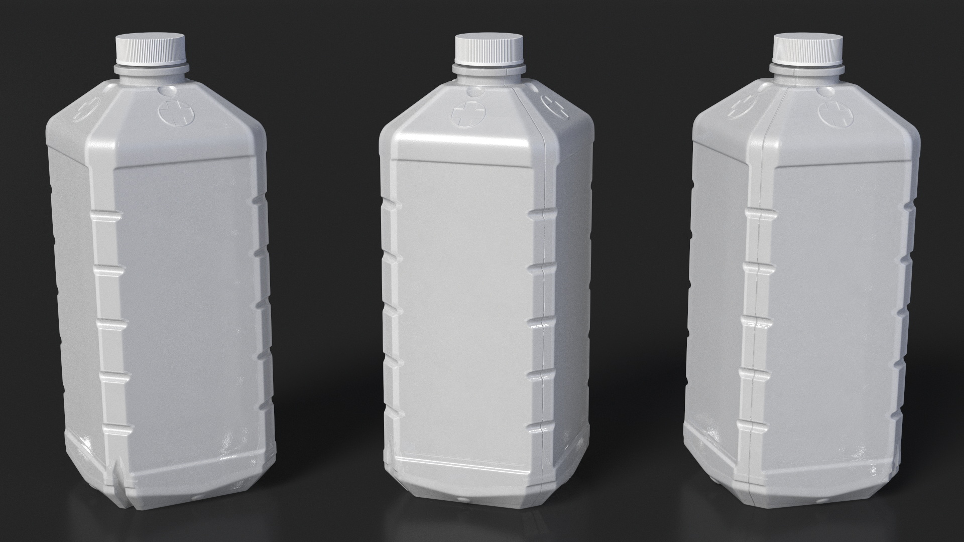 3D Plastic Pharmaceutical Container White model