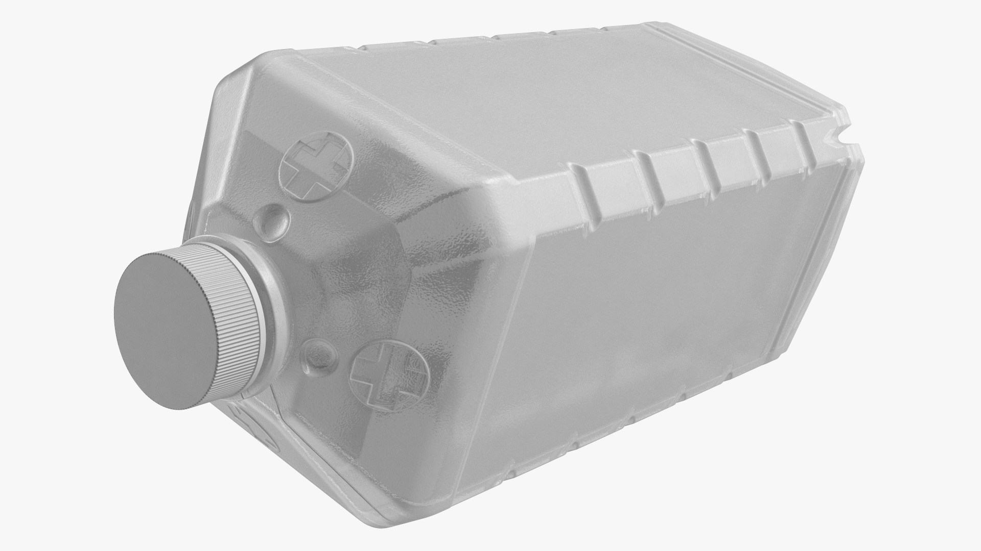 3D Plastic Pharmaceutical Container White model