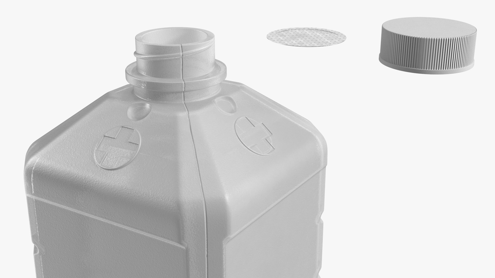 3D Plastic Pharmaceutical Container White model