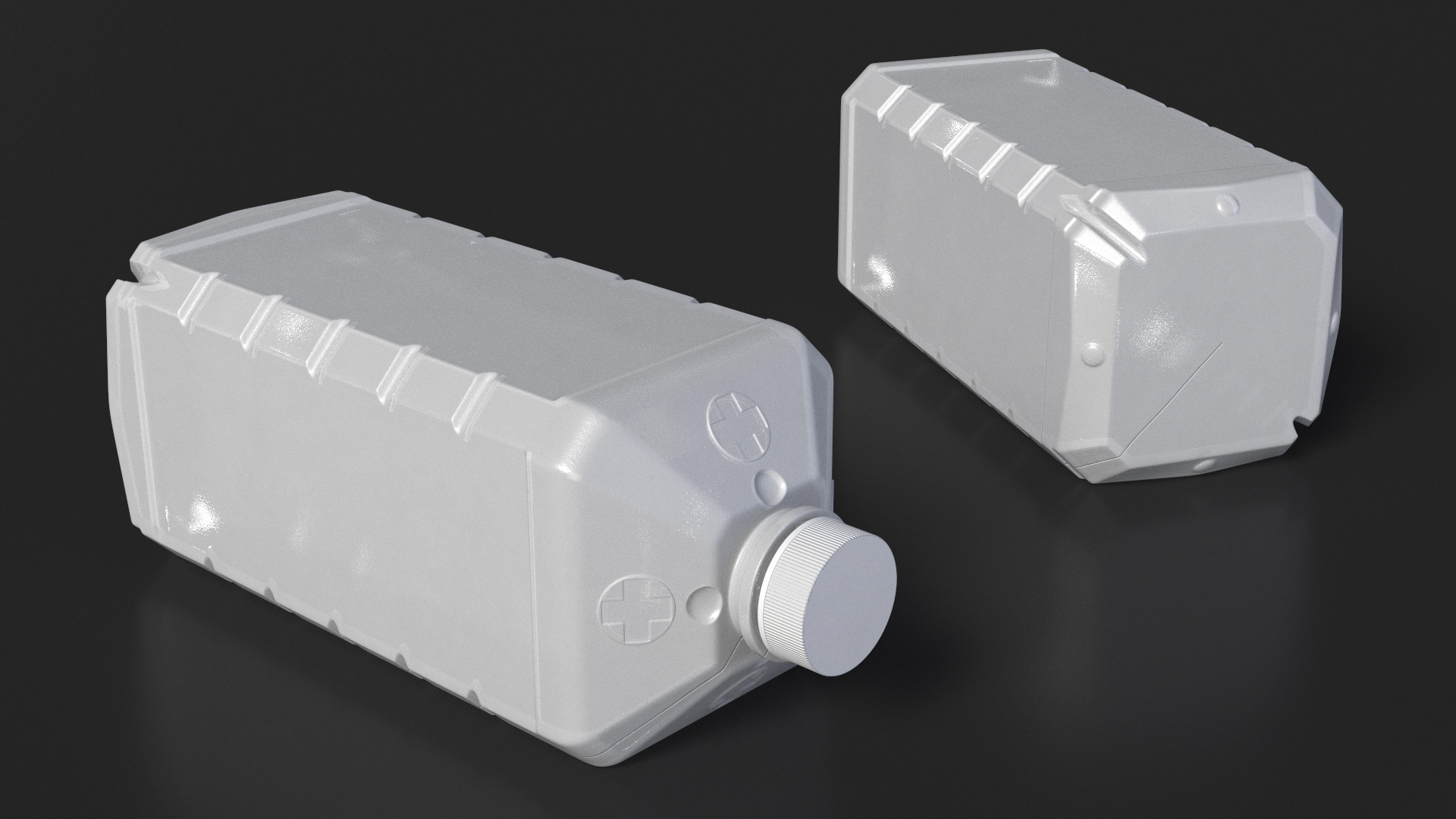 3D Plastic Pharmaceutical Container White model